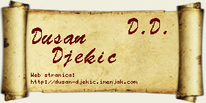 Dušan Đekić vizit kartica